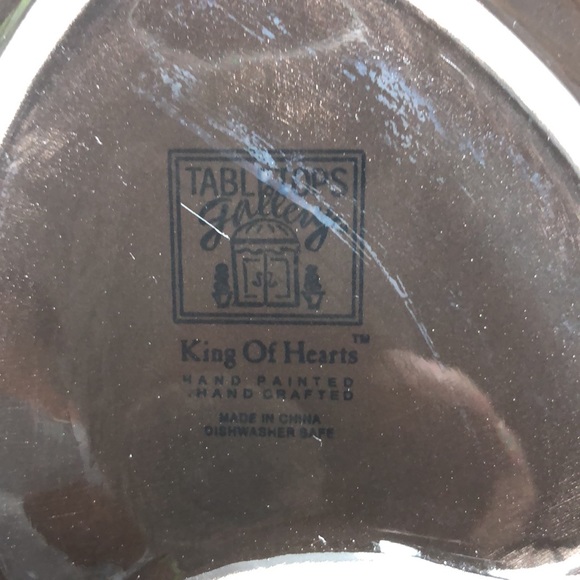 Table Tops Gallery King of Hearts Jester Bowl Ceramic - Picture 3 of 4